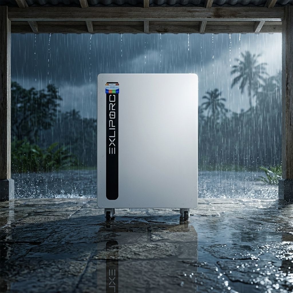 EXLIPORC 16.07kWh IP65 Waterproof LiFePO4 Battery with 314Ah High-Density Cells for Solar Energy Storage