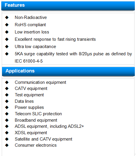 SOCAY SC2E5-230L GDT Electronic Component 10KA Response To Fast Rising Transients
