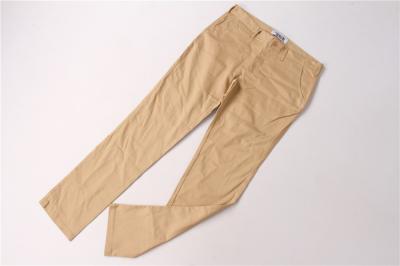 Soft Touch Beige Men's Chino Casual Pants 97% Cotton 3% Spandex