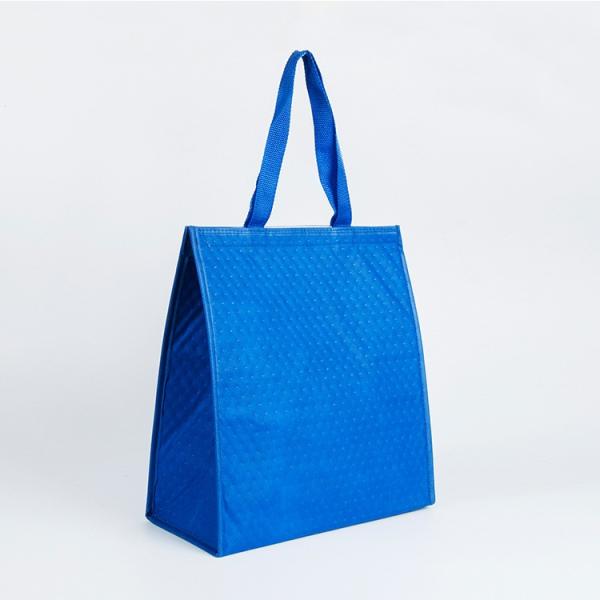 Fashion portable recyclable pp non woven cooler bag travelling insulated food delivery tote reusable thermal lunch bag