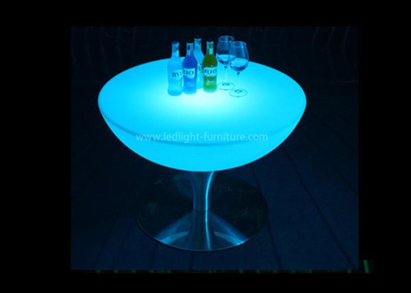 Cores a pilhas da tabela de cocktail 16 do diodo emissor de luz que mudam com base de aço inoxidável