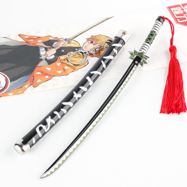 Shinazugawa Sanemi Metal Demon Slayer Mini Katana Keychain Key Chain