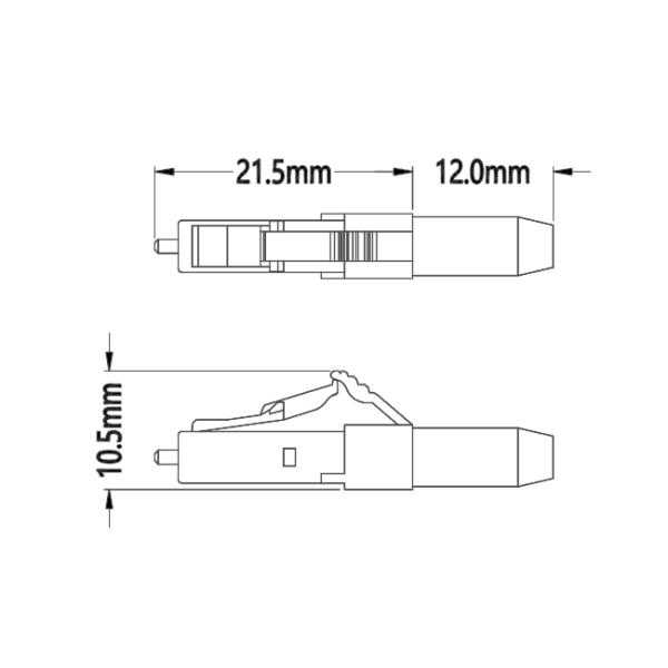 Гибкого провода мультимодный 50/125 3.0mm LSZH оптического волокна LC-LC Aqua двухшпиндельного