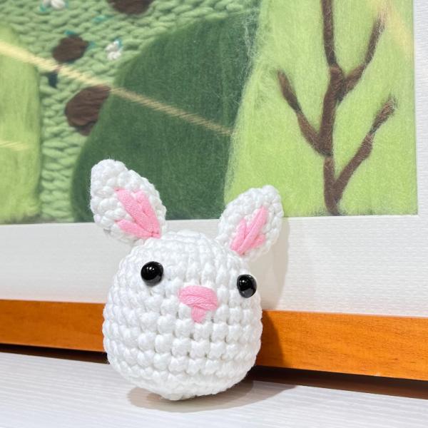 Kit de crochê de coelhos bonitos Artesanato DIY Kit de ferramentas de tricô para iniciantes