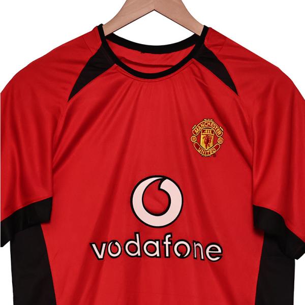 Home Retro Football Jerseys Customized Breathable for Manchester United 2002-2004