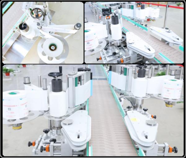 Double Two Side Flat Bottle Sticker Labeling Machine Large Barrel 1500 Pieces H  3KW