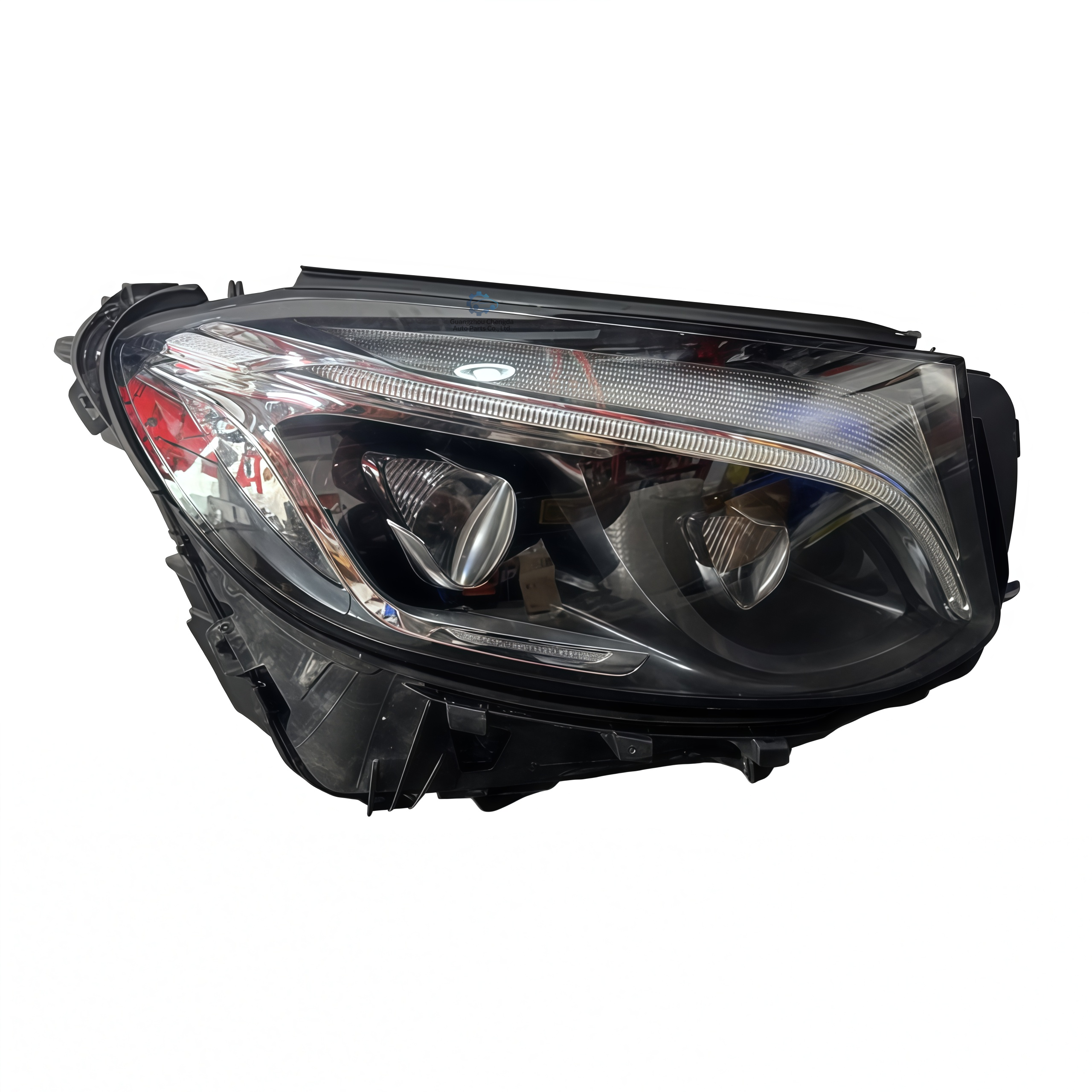 For Mercedes Benz X253 GLC260 GLC300 Headlight, LED OEM Fit 6000K White Light High-end Configuration, Dual-eye Lighting Lamp