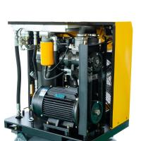 Compressor giratório injetado óleo do parafuso da movimentação de correia refrigerar de ar 5.5kw 7,5 HP