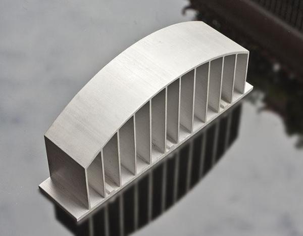 Sand Blasted Anodized LED Heat Sink , Extruded Aluminium Heatsink Profiles