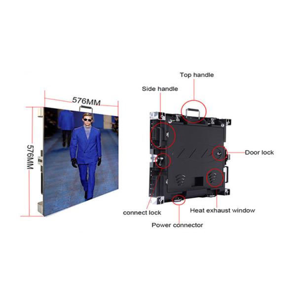 Дисплей P3 приведенный заливки формы SMD 2121 576*576mm алюминиевый крытый