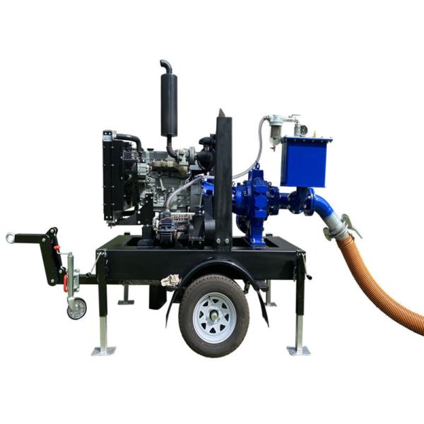 Sewage Mobile Water Pump Maximum Self Suction 8m Centrifugal Pumping System Diesel Motor Pump