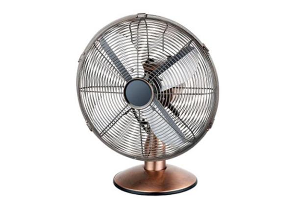 Strong Wind 30cm Metal Tabletop Fan , 45W Oil Rubbed Bronze Floor Standing Fan