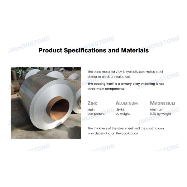 600-1500mm Width Customized Thickness SGH440 SGH490 SGH540 Magnesium Aluminum Zinc Plating Coil for Automotive Industry