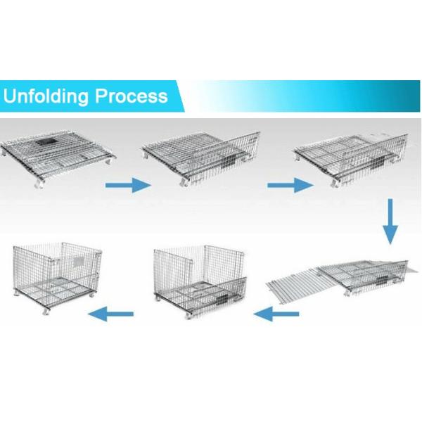 Складывая логистическая клетка хранения безопасностью для финиша мастерской покрытого порошком