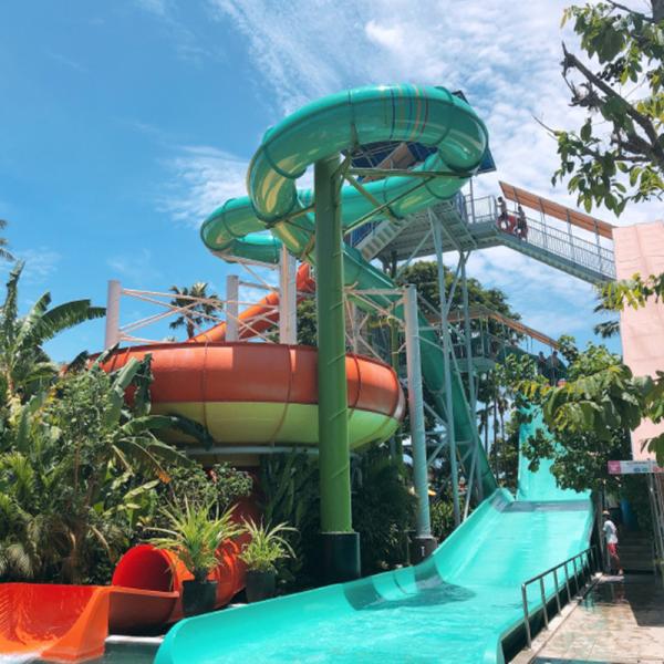 Kids Water Park Outdoor Play Equipment Aqua Fiberglass Slide for Kids