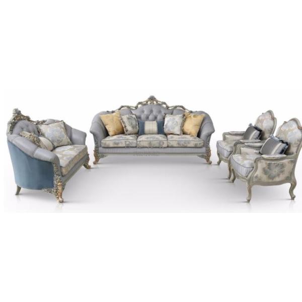 Italian Style Classic Carved Wood Marble Coffee Center Table Living Room Furniture For Sale