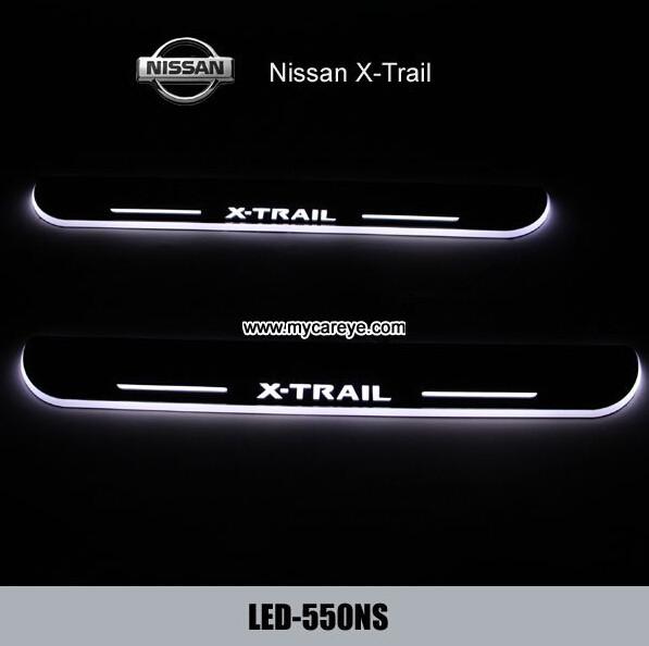 Nissan X-Trail car pedal set LED lights pedal car step Moving door scuff