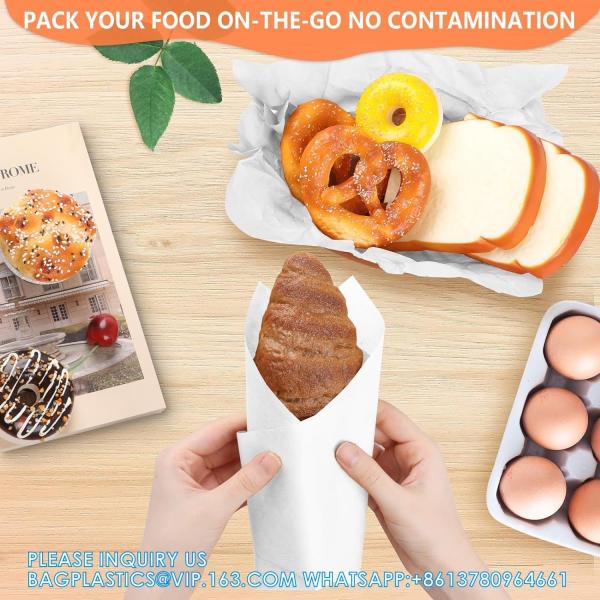 White Waxed Deli Paper Sheets 12 * 12 Inch, Food Basket Liners For Sandwiches, Burgers, Grease Proof Liners