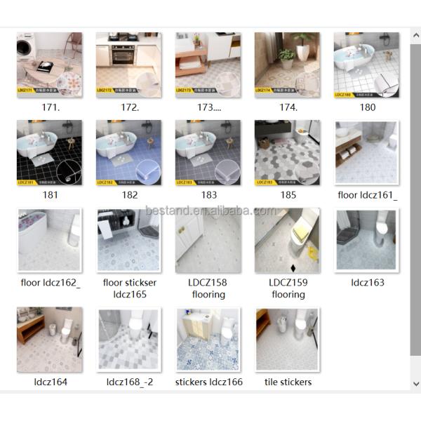 Adhesivos para el piso de la cocina y el baño autoadhesivos de PVC