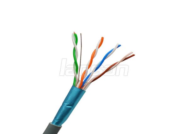 PVC FTP Cat5e Lan Cable Quick Installation With Bare Copper Conductor