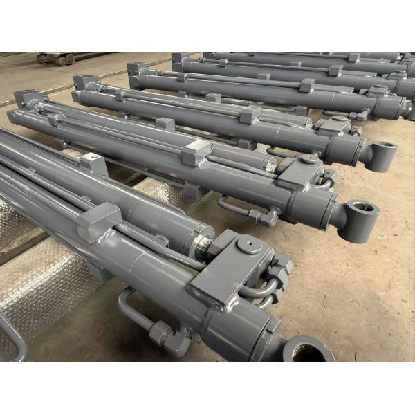 Dual Stage Telescopic Custom Hydraulic Cylinder With Hard Chrome Plated Surface ODM OEM