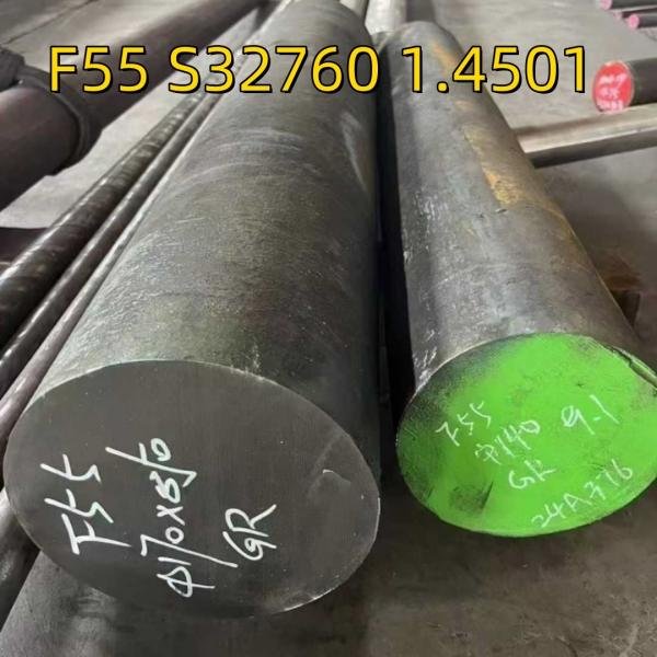 1.4501 Round Bar Dia 75mm Super Duplex Steel S32760 F55 Shaft Bright and Black Surface