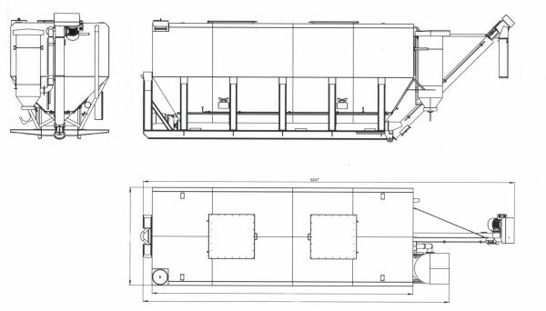 Steel Mobile Cement Silo  Horizontal Cement Silo 400 C 600 C F 800 C F