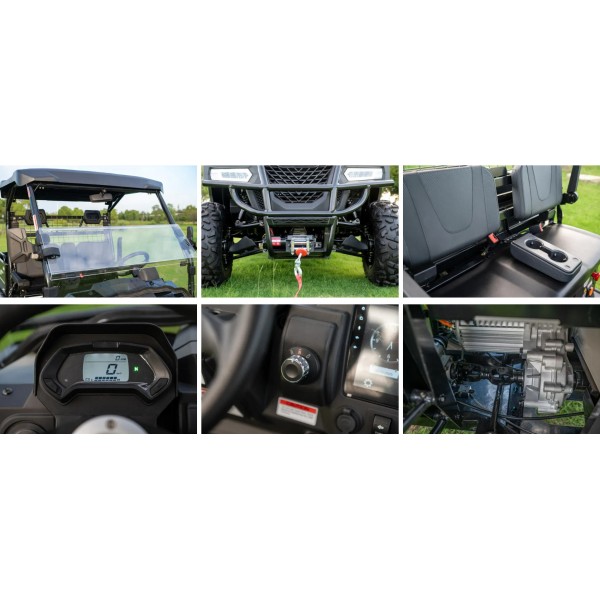 Electric Golf UTV 10kw With 75km Long Distance Dual A-ARM Independent Suspension