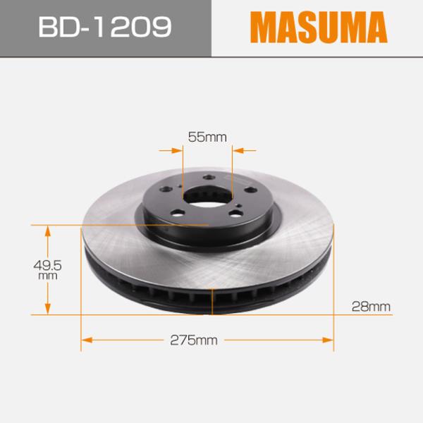 Numéro OE 43512-20590 rotors de freinage automatique à disque pour TOYOTA CELICA par MASUMA 1989-1994