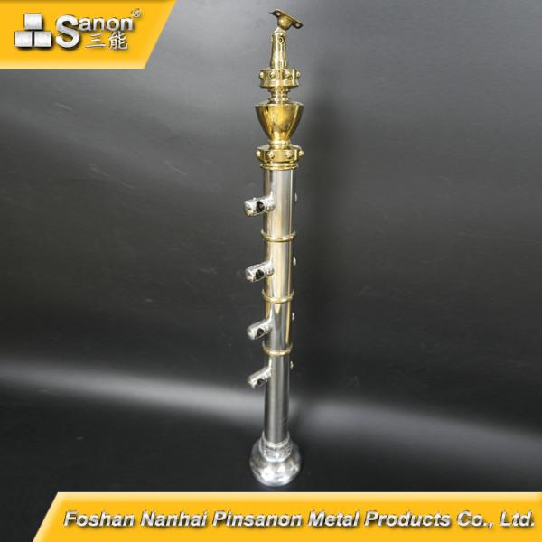 Luxury Type Golden Stainless Steel Staircase Railing Construction Decoration