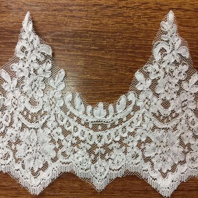 Jacquard Cord Eyelash  Lace Border  for Wedding Bridal Dress