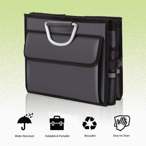 Water Resistant Car Trunk Organizer, Heavy Duty Collapsible Car Storage Box