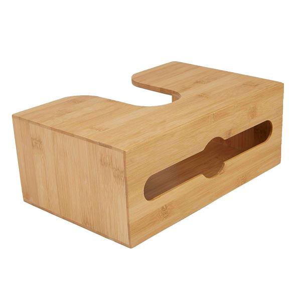 Smooth Surfaces Bamboo Paper Towel Holder Wall Mounted