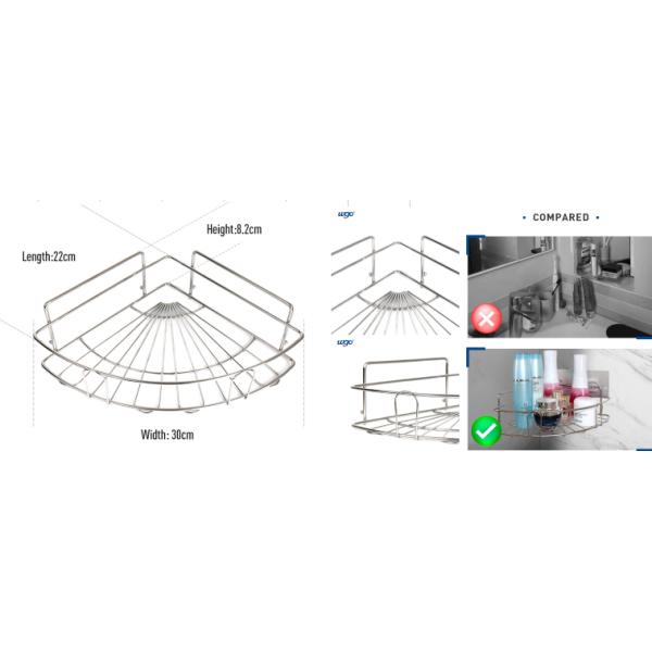 пусковая площадка геля ванны полки ливня 30cm вися угловая установила угловой ISO 9001 Caddy