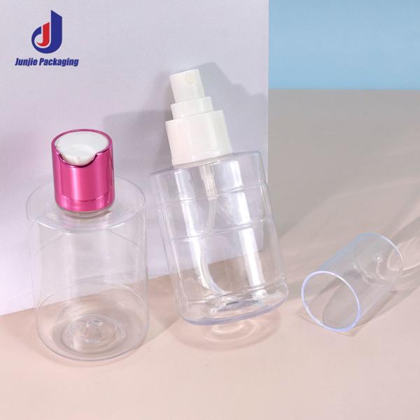 30ml 50ml 100ml PET Spray Bottle Luxury Plastic Refillable Perfume Bottle With Wooden Cap