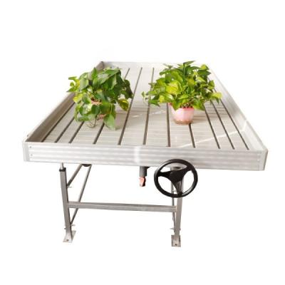 4x8 pés movível Ebb And Flood Rolling Bench Table Abs Tray em estufa