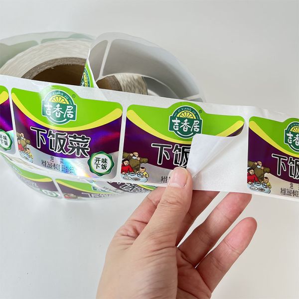 Factory Wholesale Customized Die Cut Transparent Packaging Labels Food Product Logo Printing Clear Vinyl Stickers Logo Custom