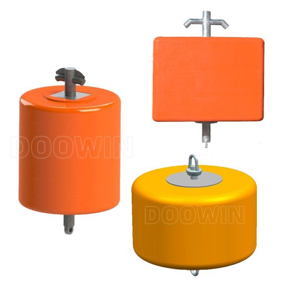Cylindrical Yellow Orange Mooring Buoy , Foam Filled Mooring Buoys SGS Certified