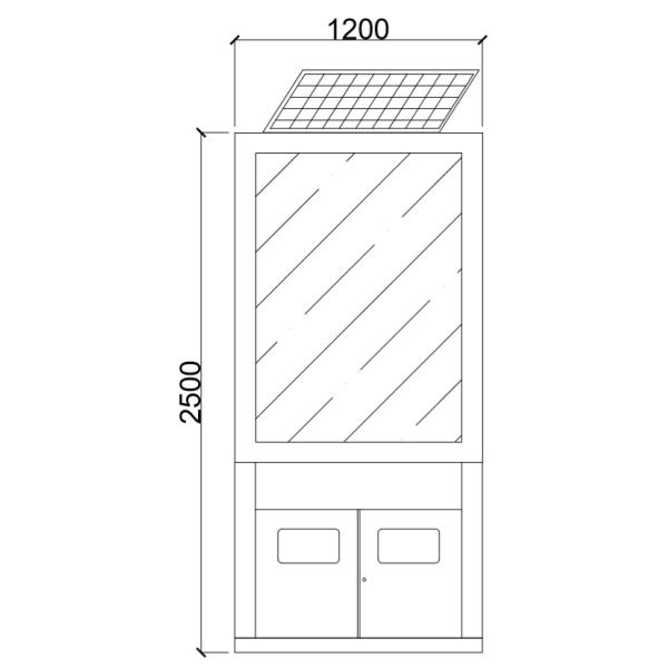 Signage H2500mm 6pcs Poster Dustbin Advertising