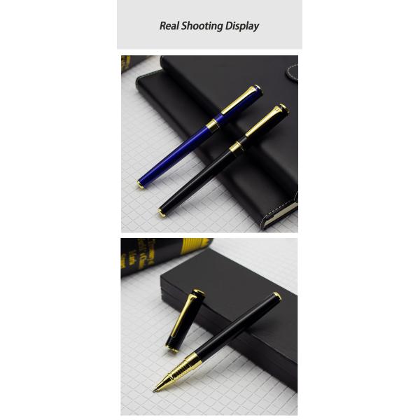 0.5mm bolígrafo de rodillo de metal regalo de negocios publicidad bolígrafo neutro con tapa