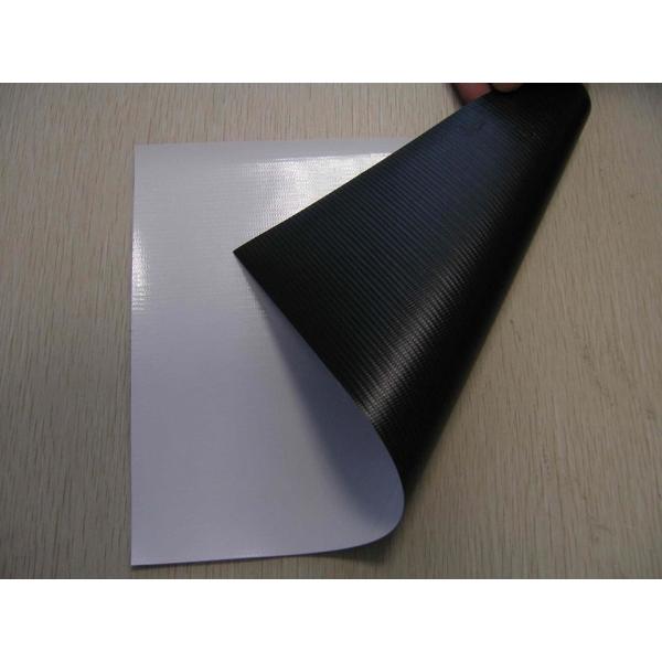 Hot / Cold Laminated Glossy / Matte Frontlit Flex Banner Roll Black Back Tarpaulin