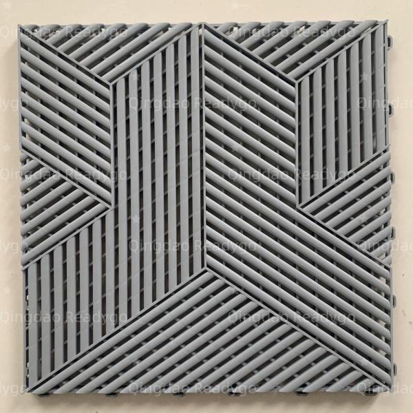 Factory Rigid Colorful Interlocking PP cubic garage floor tiles plastic Garage Flooring