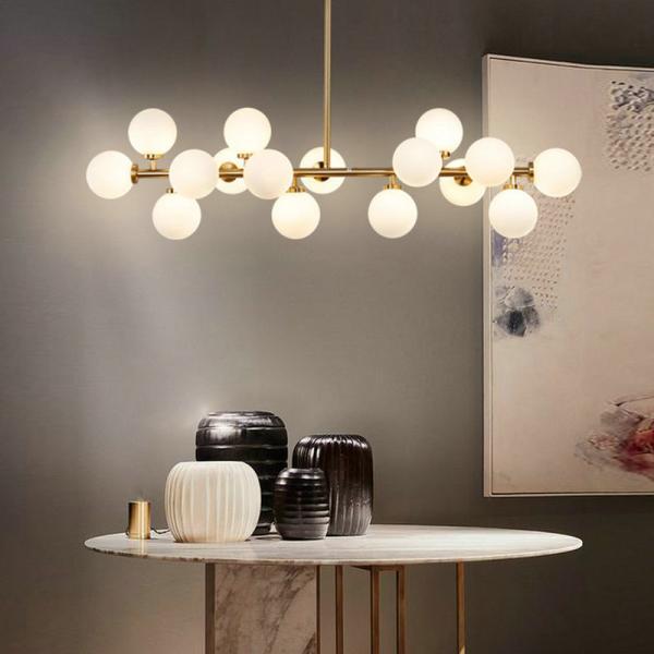 Bubble Stik Chandelier Luxury Luster with Glass Round Lampshade home interior light(WH-MI-190)