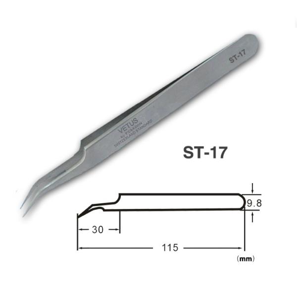 Del metal del color pinzas de acero inoxidables de la precisión segura de las herramientas VETUS del ESD no