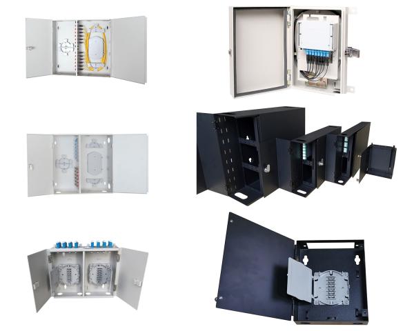 SPCC Fiber Optic Wall Mount Termination Box Series 12 To 144 Fiber LC SC FC ST Port