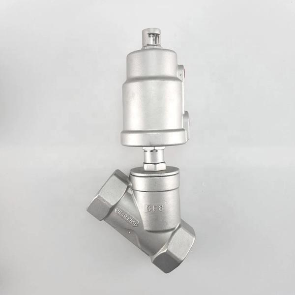 Stainless Steel Pneumatic Angle Seat Valve with Customized Design and Hexagon Head