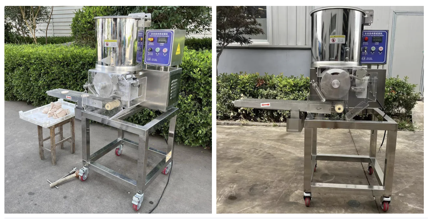 Commercial Automatic High Efficiency Hamburger Patty Meat Forming Machine With Customized Shape