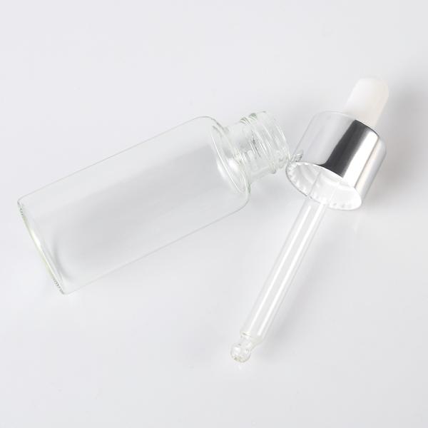 K1003 Clear Glass Serum Dropper Bottles Nonspill Alkali Resistant