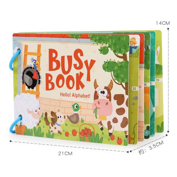 2025 Montessori Autism Sensory Educational Toys Alphabet Animal Early Education Kids Learning Busy Book
