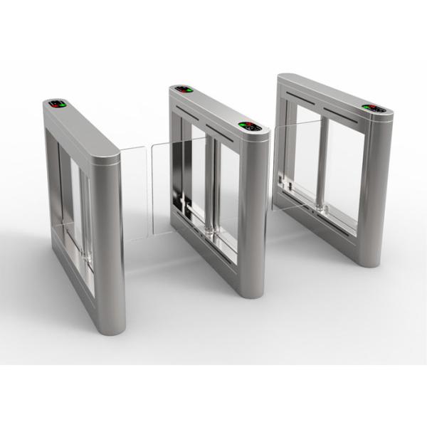 304 Grade Stainless Steel Swing Barrier Gate with 180 Degree Swing Angle and Bi-Directional Entry Control
